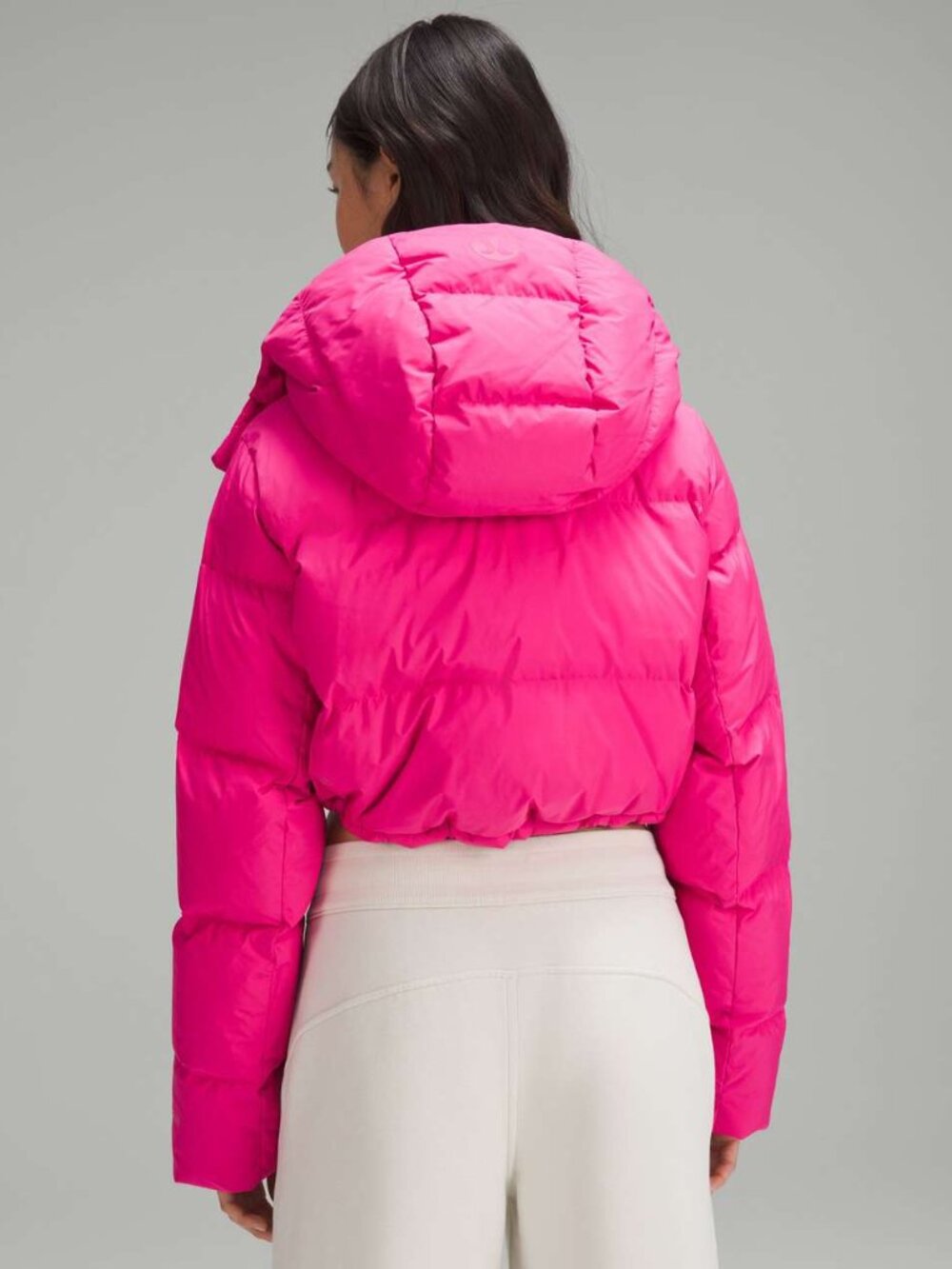 Lululemon Wunder Puff Super-Cropped Jacket Sonic Pink Size 14 - Picture 2 of 10